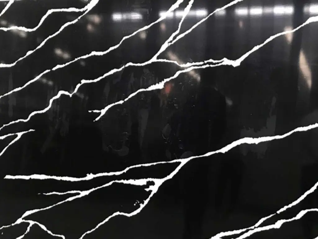 Black Marquina Quartz Slab