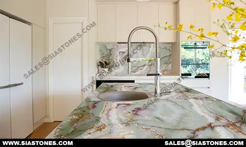 Green Onyx Kitchen Countertop