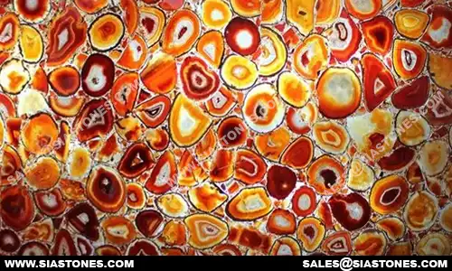 Brazilian Red Agate Backlit Slab