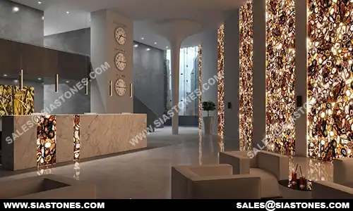 Brown Agate Backlit Wall