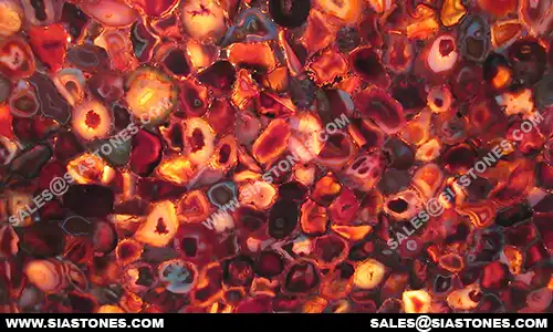 Indian Red Agate Backlit Slab
