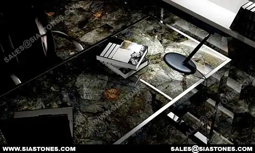 Labradorite Gemstone Desk