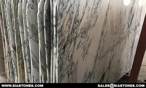 Laybid Wavy White Marble Slab 2