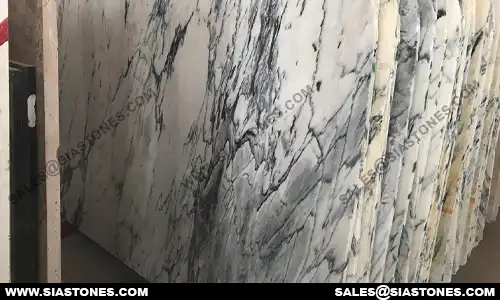 Laybid Wavy White Marble Slab 3