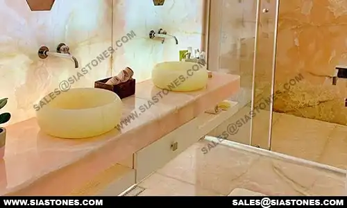 Pink Onyx Vanity Top