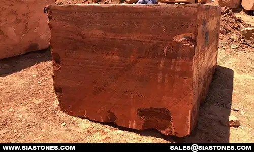 Red Travertine Block 1
