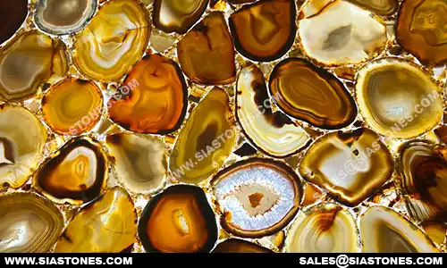 Yellow Golden Agate Backlit Slab