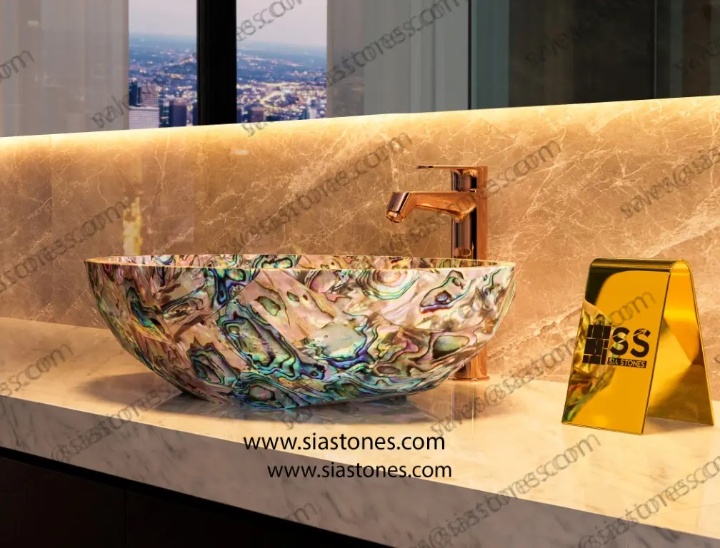 Abalone Shell Crystal Cut Basin - Image 2