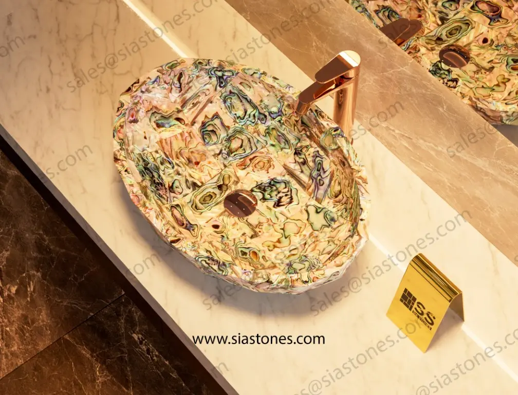 Abalone Shell Crystal Cut Basin - Image 3