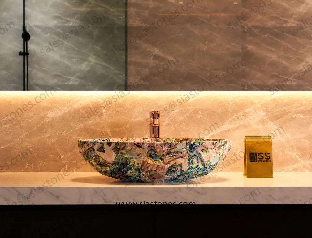 Abalone Shell Crystal Cut Basin - Image 4