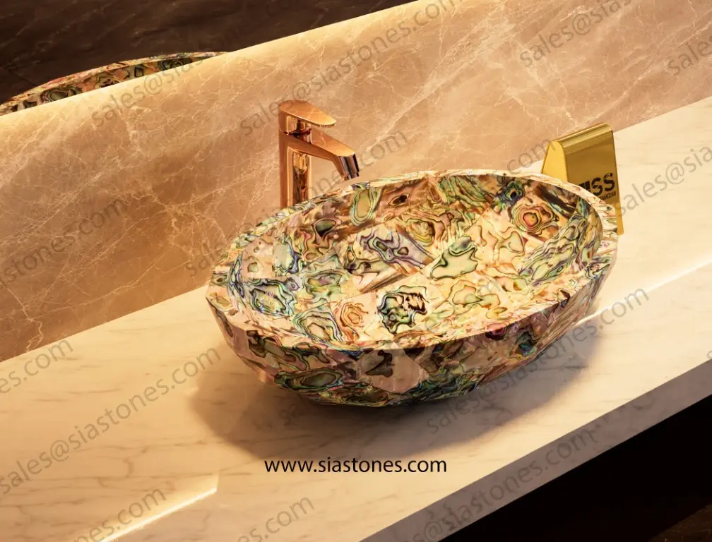 Abalone Shell Crystal Cut Basin