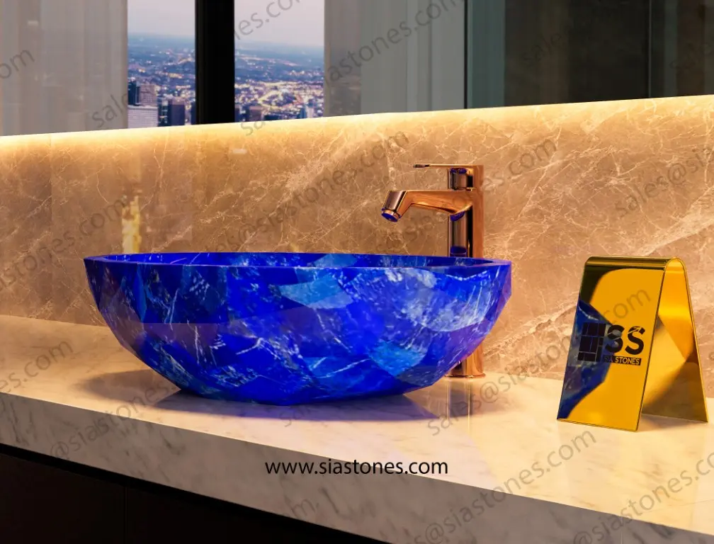 Lapis Lazuli Crystal Cut Basin - Image 4