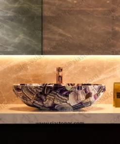 Alternative view of Purple Fluorite Crystal Cut Basin