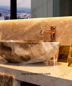 Alternative view of Smoky Quartz Crystal Cut Basin