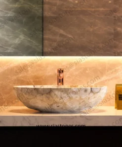 Alternative view of White Agate Crystal Cut Basin