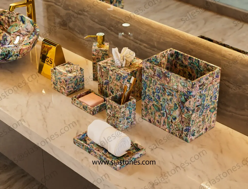 Abalone Shell Bath Accessories Set