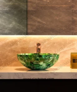 Alternative view of Green Agate Round Wash Basin