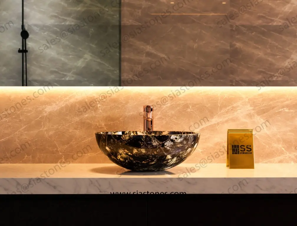 Labradorite Gemstone Round Wash Basin - Image 2