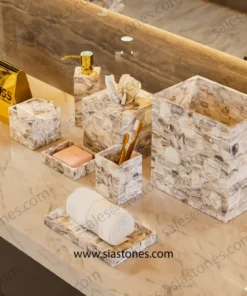 Lace Agate Bath Accessories Set