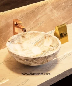 Lace Agate Round Wash Basin