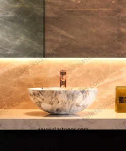 Alternative view of Lace Agate Round Wash Basin
