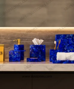 Alternative view of Lapis Lazuli Bath Accessories Set