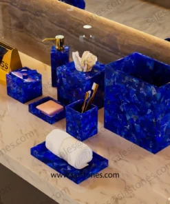 Lapis Lazuli Bath Accessories Set