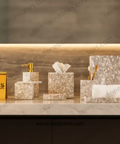 Alternative view of Mother of Pearl Bath Accessories Set
