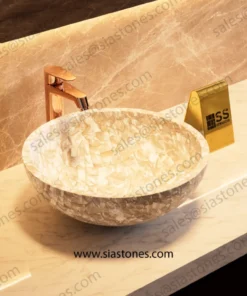 Mother Of Pearl Round Wash Basin