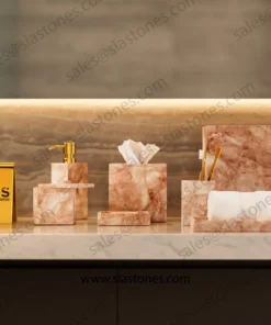 Alternative view of Pink Quartz Bath Accessories Set
