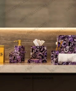 Alternative view of Purple Agate Bath Accessories Set