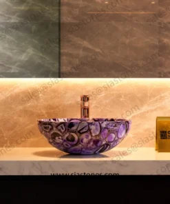 Alternative view of Purple Agate Round Wash Basin
