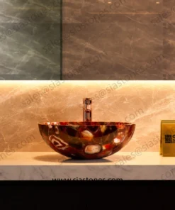 Alternative view of Red Agate Round Wash Basin