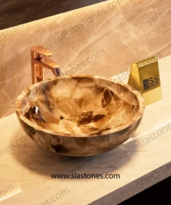 Smoky Quartz Round Wash Basin